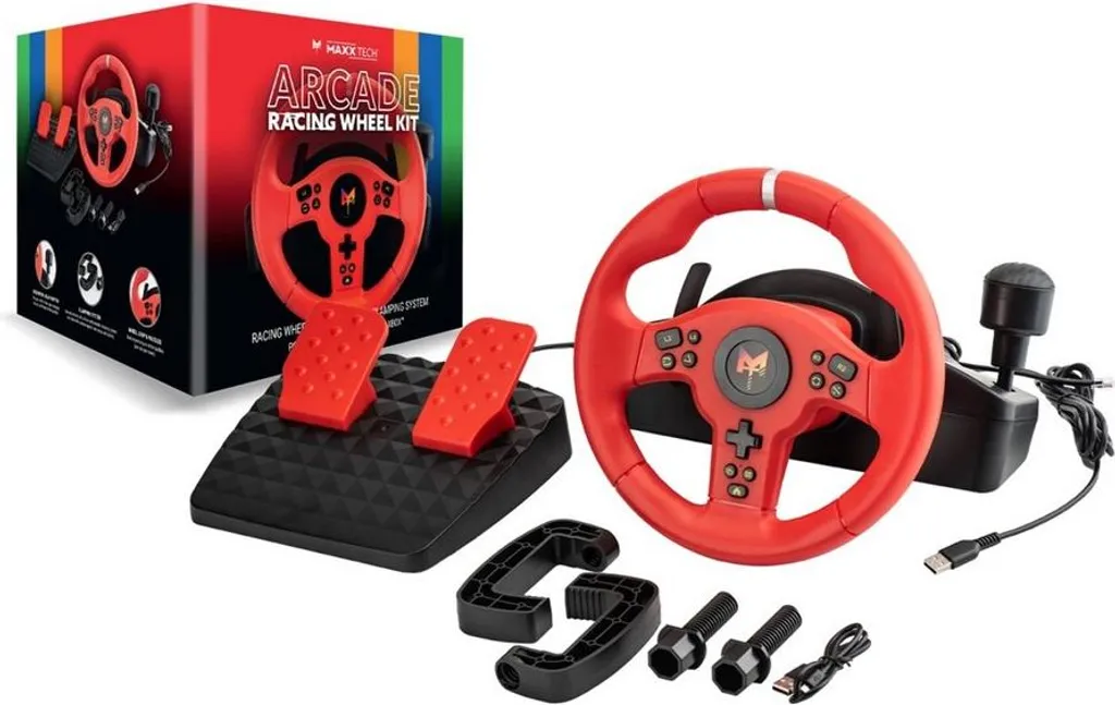 Pack volant de course arcade pour setup gaming immersion totale et drift