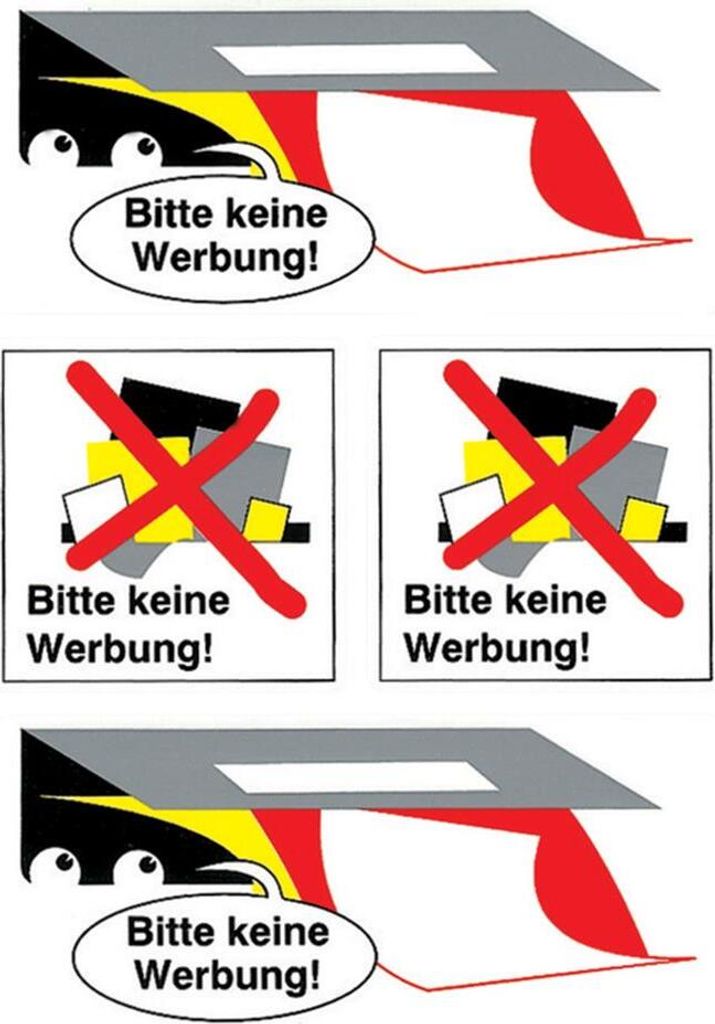 HERMA Hinweisetiketten "Bitte keine Werbung" Folie wetterfest