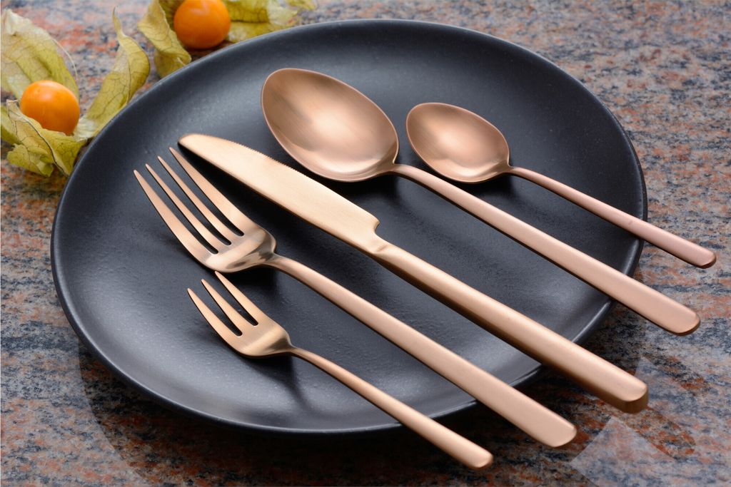 GRÄWE Tafelbesteck 10-teilig Edelstahl matt, Serie Rom