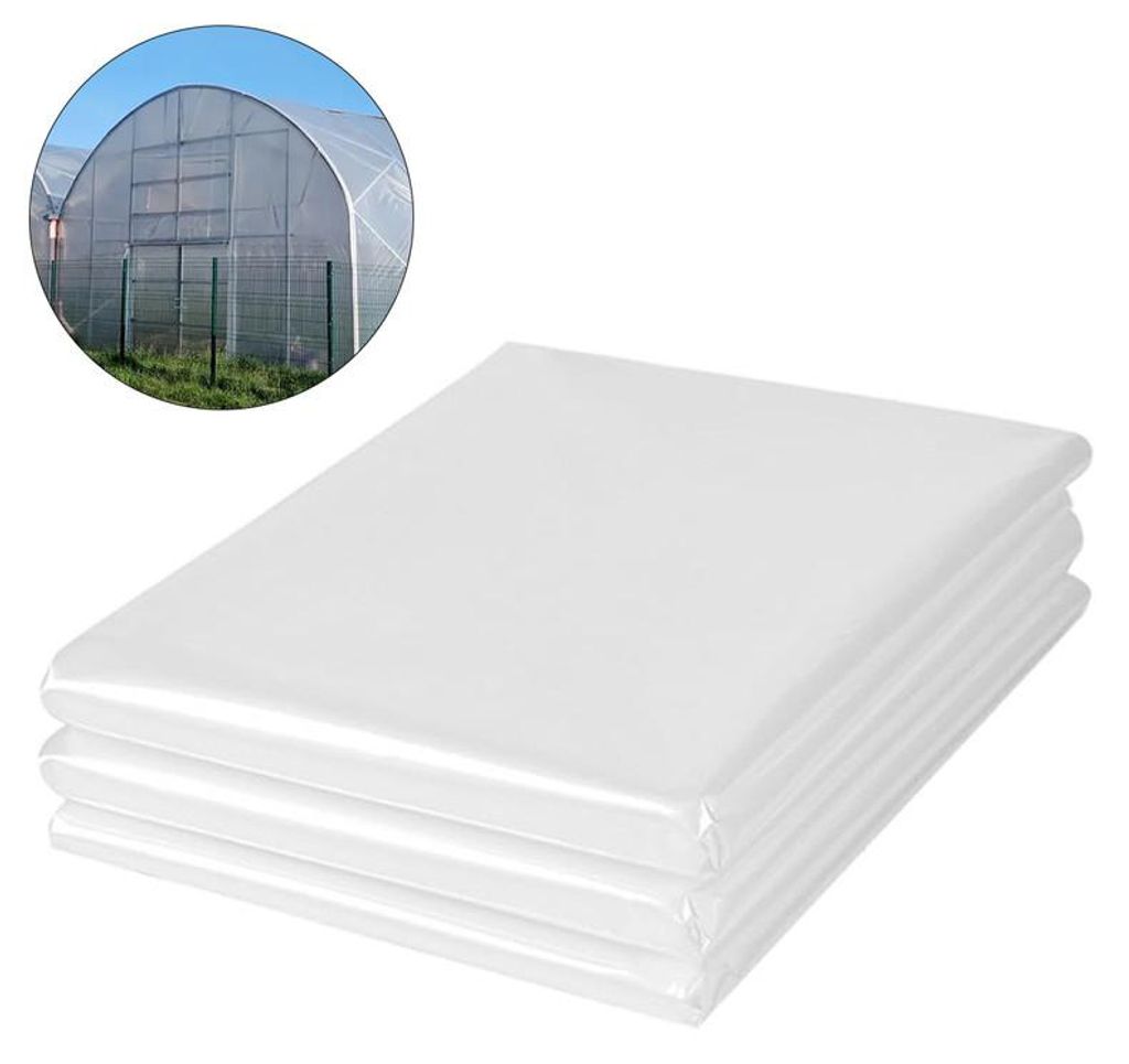 2 x 10M Polyethylenfolie Transparent Gewächshausfolie,Reißfest Gartenfolie aus Polyethylen,Extra Dick,für Gartenarbeit Treibhaus Folientunnel