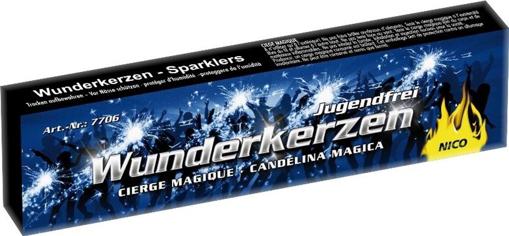 40 Wunderkerzen 18cm - 40 Sekunden Brenndauer Produktbild 