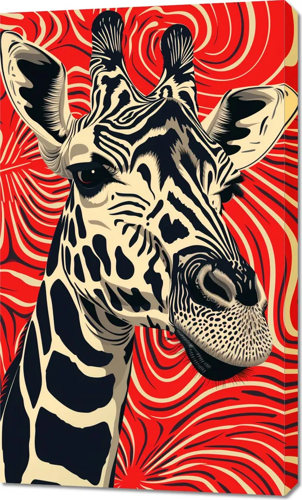 Habillez vos murs vides avec l'Image Regard de la Girafe 60x100 cm XXL
