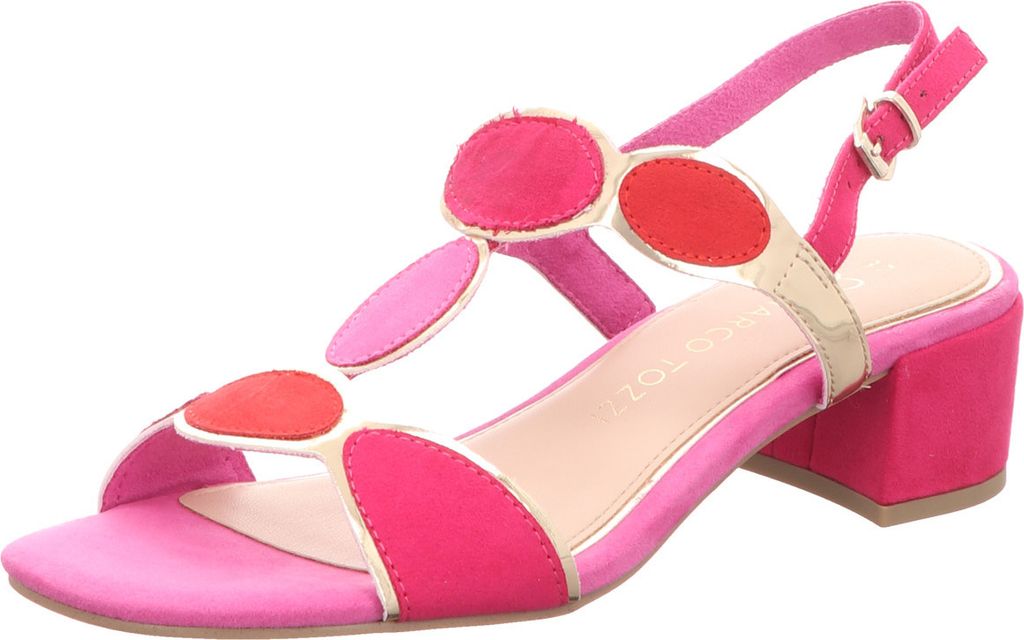 MARCO TOZZI Damen Sandale Textil Sandalette Metallic Produktbild 11