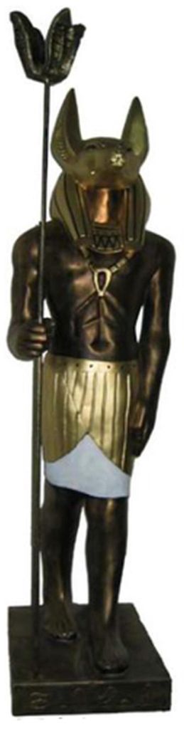 Ägyptische Figur Schakal Anubis aus Kunststoff Statuen god of death Höhe 135 cm