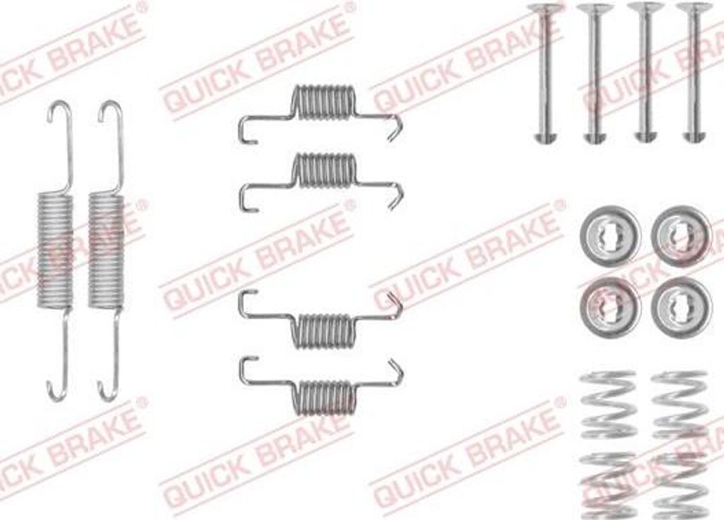 QUICK BRAKE 105-0011 Zubehörsatz, Feststellbremsbacken OE kompatibel mit Doblo, Corolla, Verso