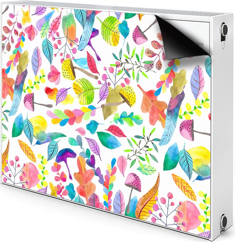 Magnet Radiator Magnet Mat Heizkörper Heizung Verkleidung Abdeckung 90x60 cm - Pilze