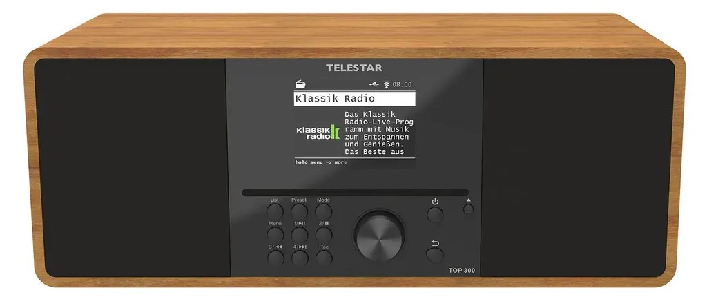 Radio de Salon Stéréo TELESTAR TOP 300 Bois pour Internet CD et DAB+ FM
