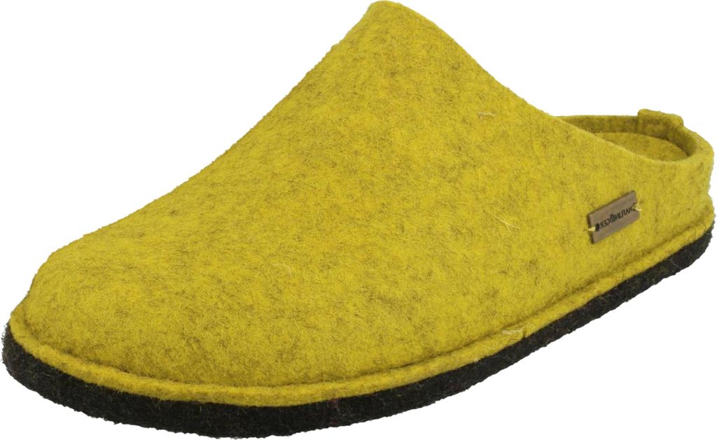Haflinger Damen Herren Hausschuhe Pantoffeln Filz Flair Soft 311010, Größe:39 EU, Farbe:Gelb
