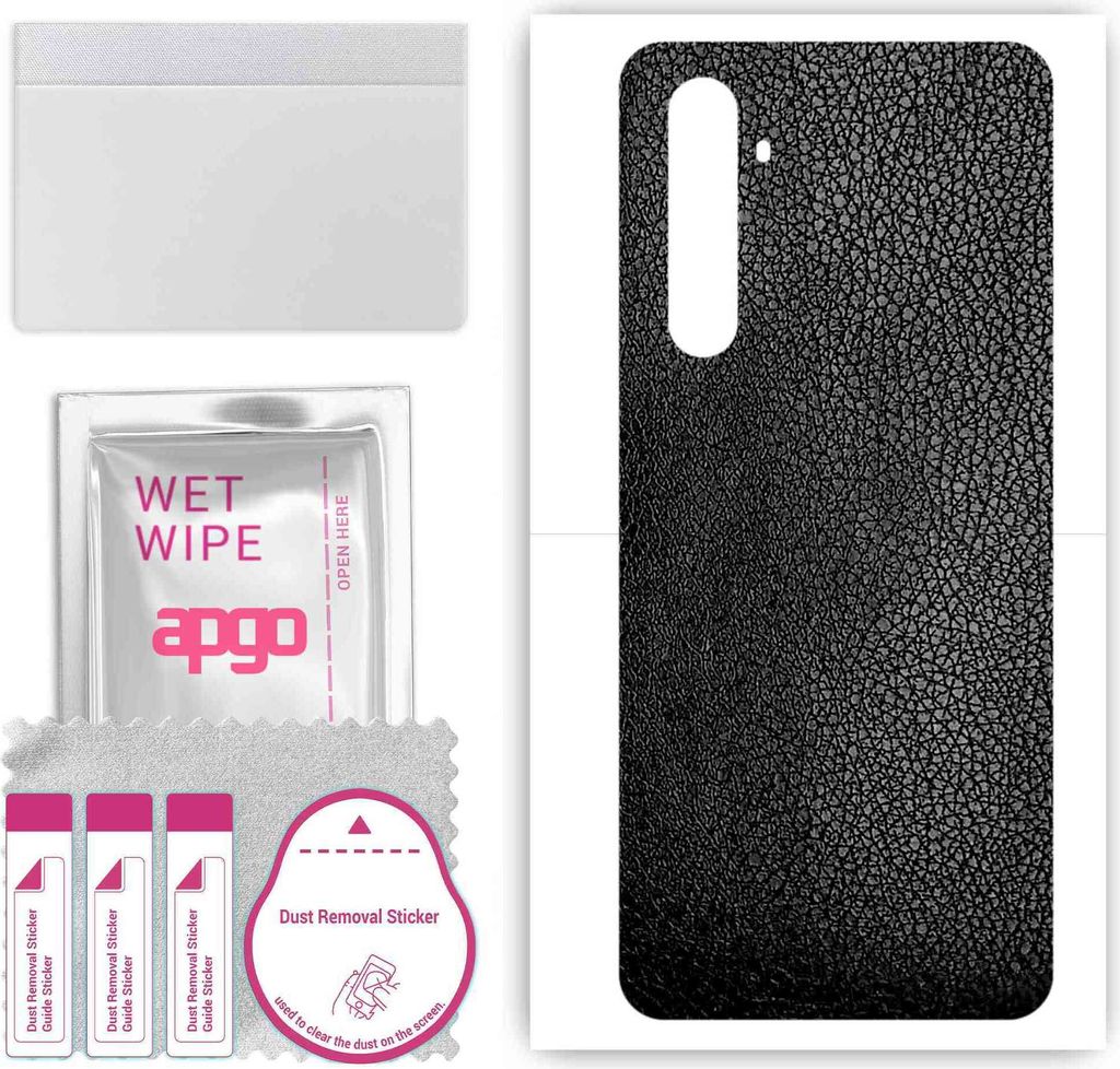 apgo Rückseite Schutzfolie, Skin, kompatibel mit Realme X50 Pro Play, Hinten Displayschutzfolie aus Vinylfolie, kratzfest, einfache Montage - Schw...