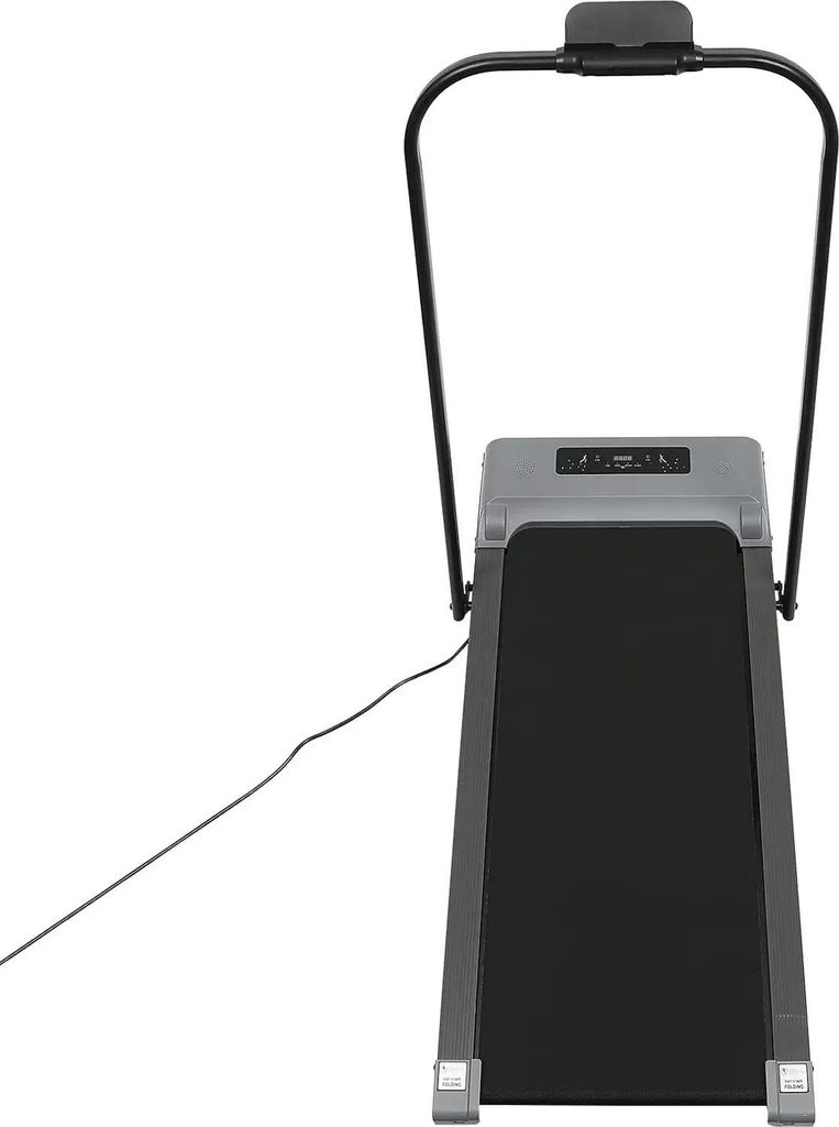 Kompaktes klappbares Laufband für Zuhause - Walking Pad - 1–6 km/h - 100 kg Tragkraft - Leise unter 40 dB - Fernbedienung & LED-Display - Grau