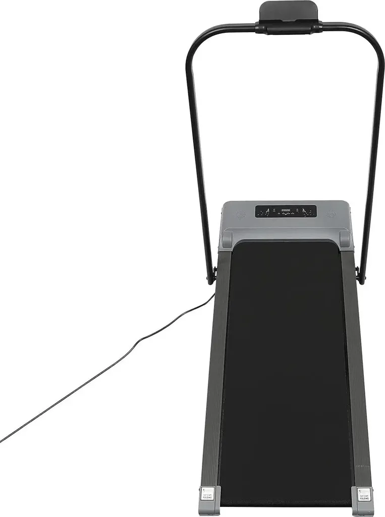 Tapis roulant pliable gris ultra silencieux avec suivi LCD haute précision