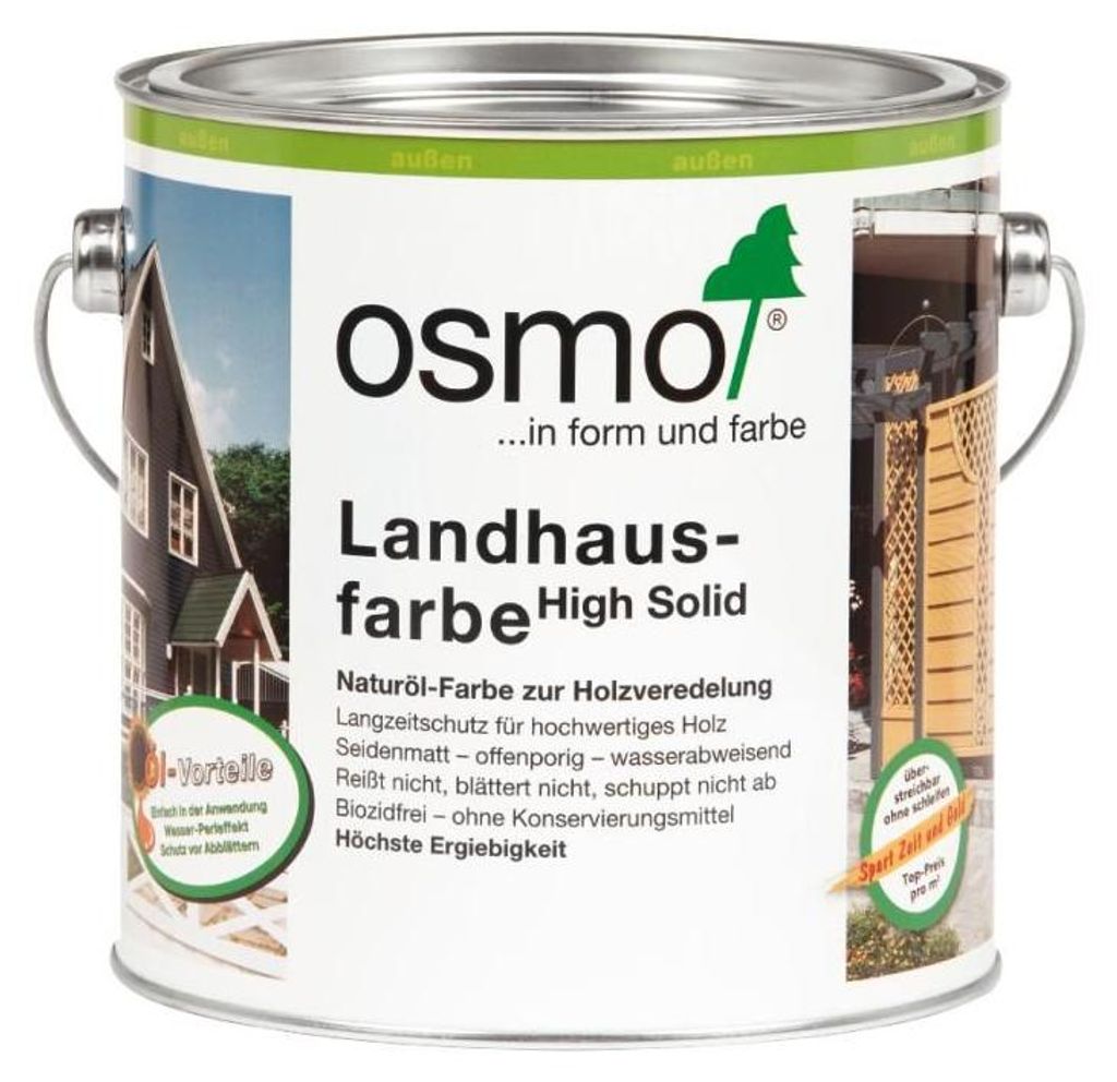Osmo Landhausfarbe 2,5 L tannengrün Produktbild 