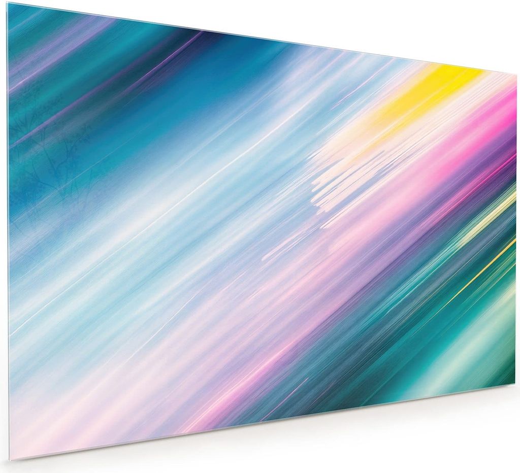 Küchenrückwand Spritzschutz Glas mit Motiv Farbiges Streifenmuster 40 x 40 cm