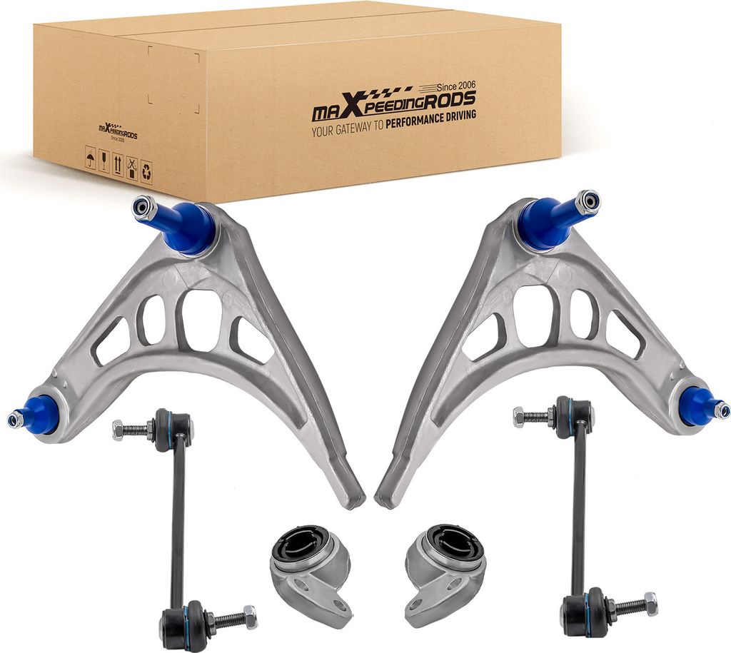 Front Lower Suspension Wishbone Arms Bushes & Links Kit For BMW 3 Series E46 Z4