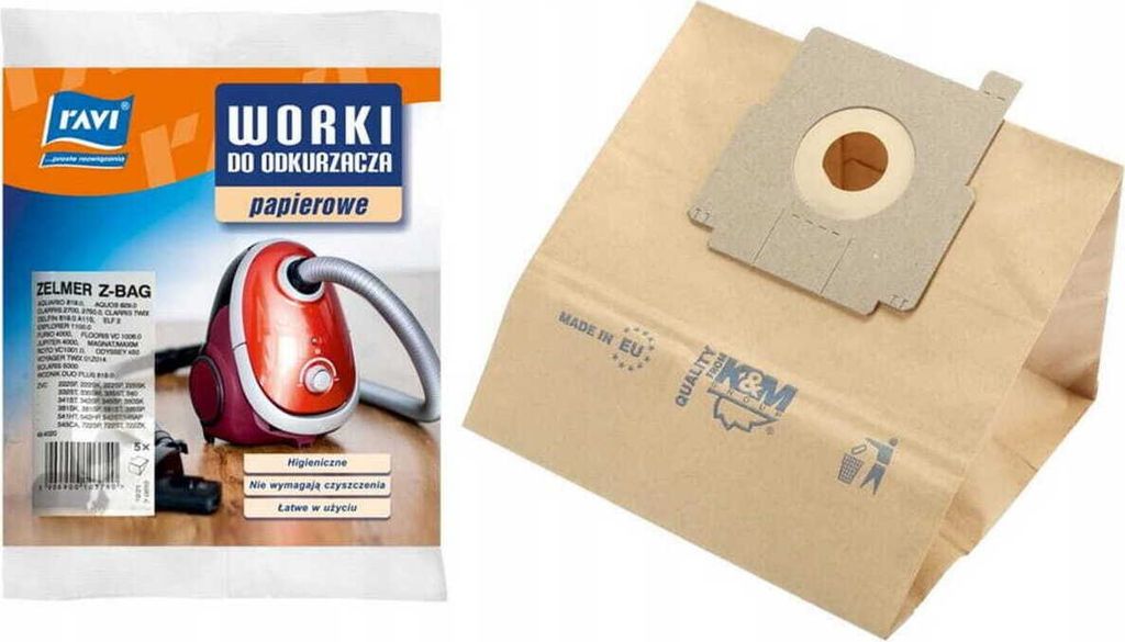 A product image showing vacuum cleaner bags and packaging.