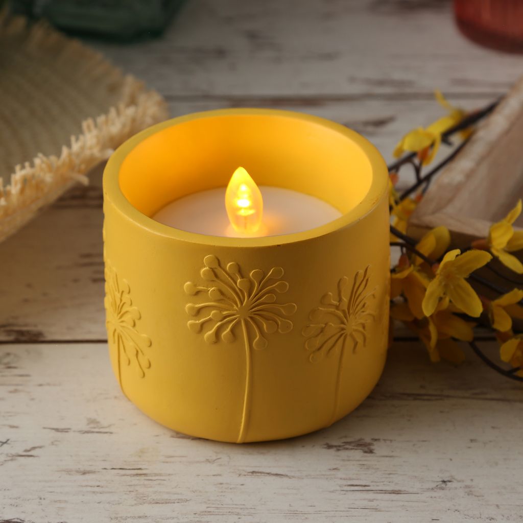 LED Solar Windlicht PUSTEBLUME - flackernde Flamme - Produktbild 