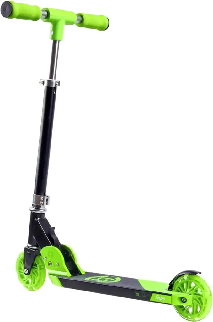 Trottinette pour enfants CORE Foldy Verte pliable légère et compacte - 2