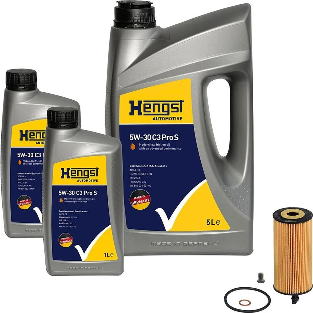 Kit vidange BMW série 5 contre l'usure moteur huile et filtre Hengst