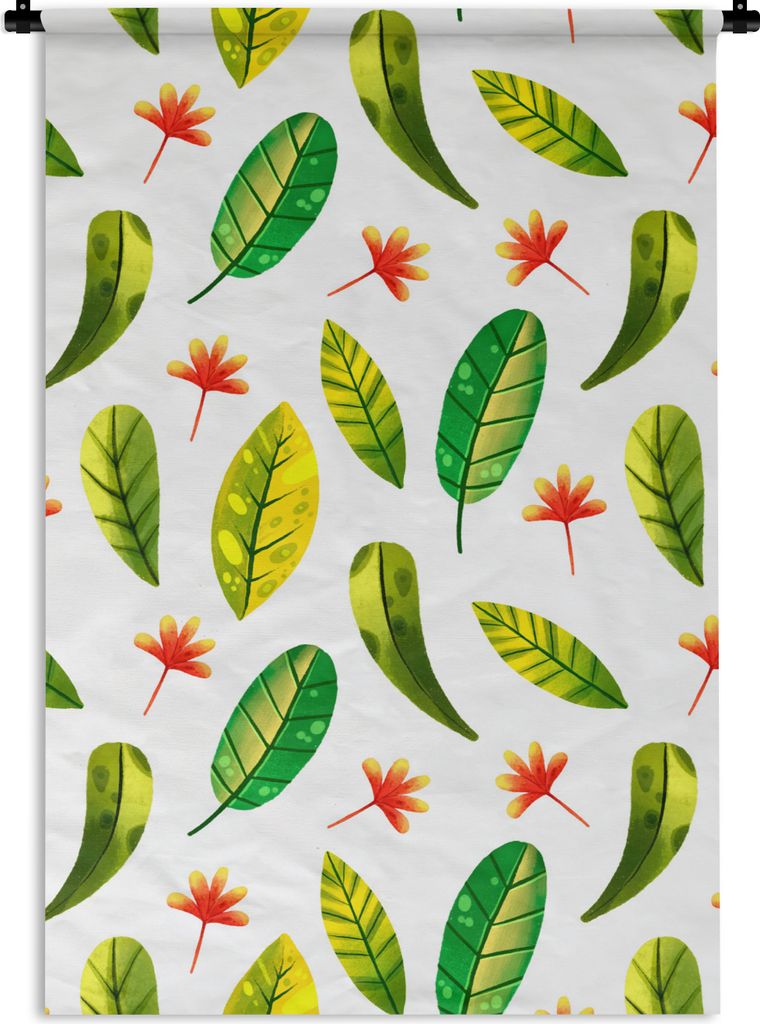 MuchoWow Wandteppich Wandbehang Dschungel - Blätter - Design 90x135 cm Tapisserie Dekoration Wandtuch - Baumwolle - Wandskulptur