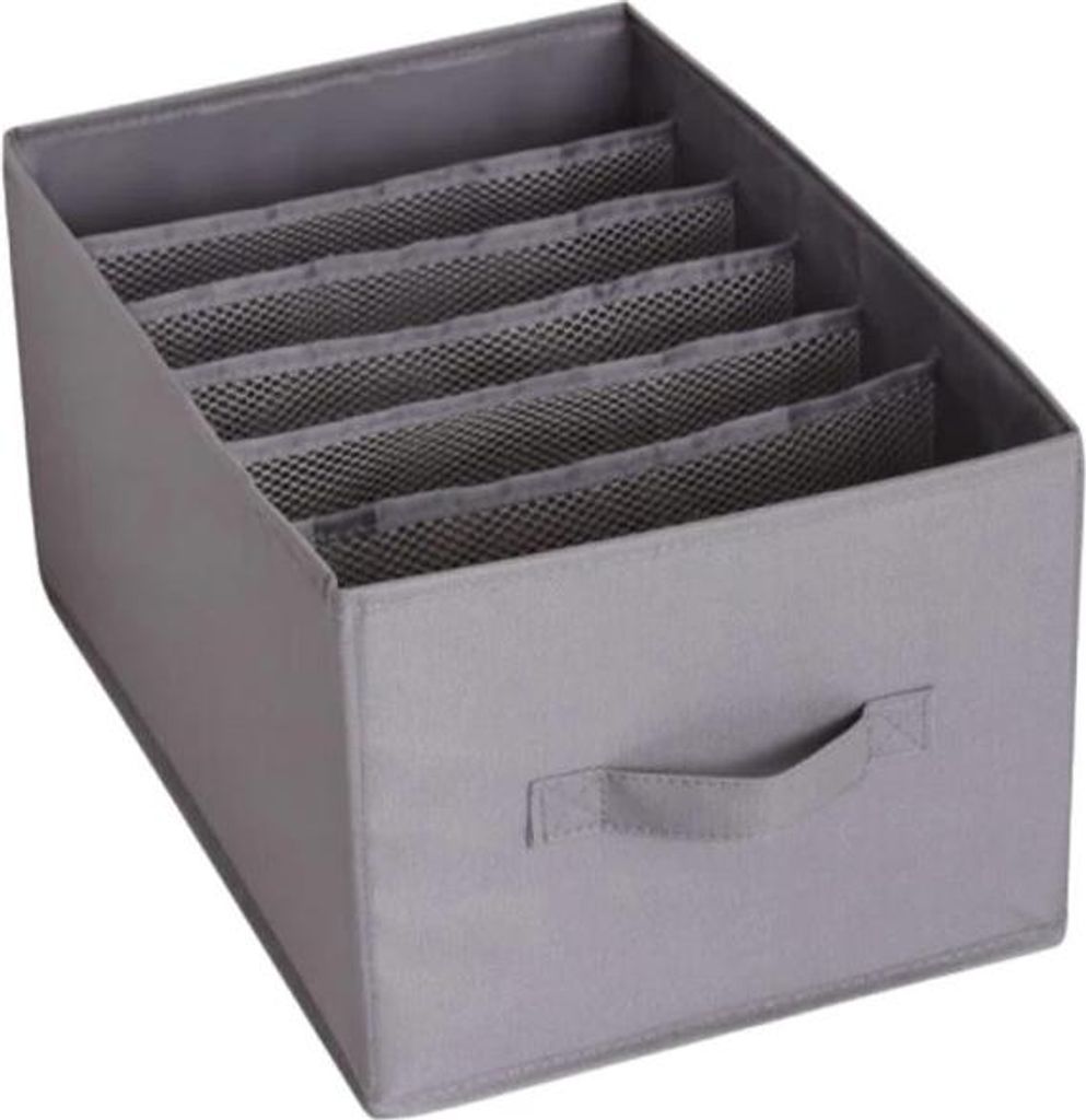 Verk 27391 Zusammenklappbarer Kleiderorganizer, 9 Fächer, grau