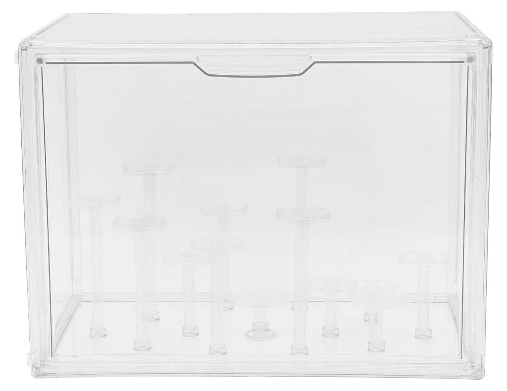 Vitrine für Sammelfiguren - Stapelbare Display-Box - Transparenter Kunststoff - Für Mini-/Blind-Box-/Actionfiguren - Klar