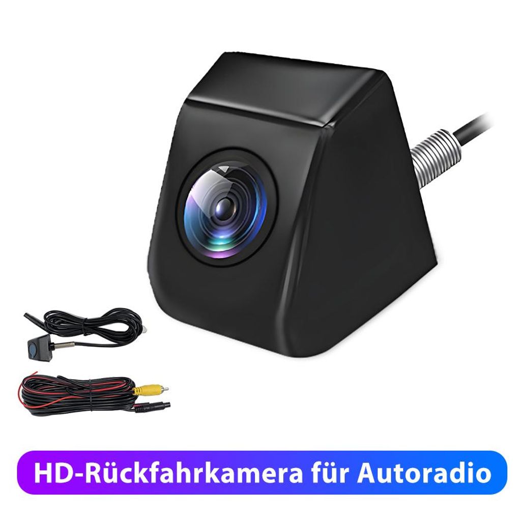 HD Rückfahrkamera für Autoradio Kompatibel, 720P AHD Nachtsicht Kamera, 120° Weitwinkel, IP67 Wasserdicht Einparkhilfe mit 6,5M Kabel