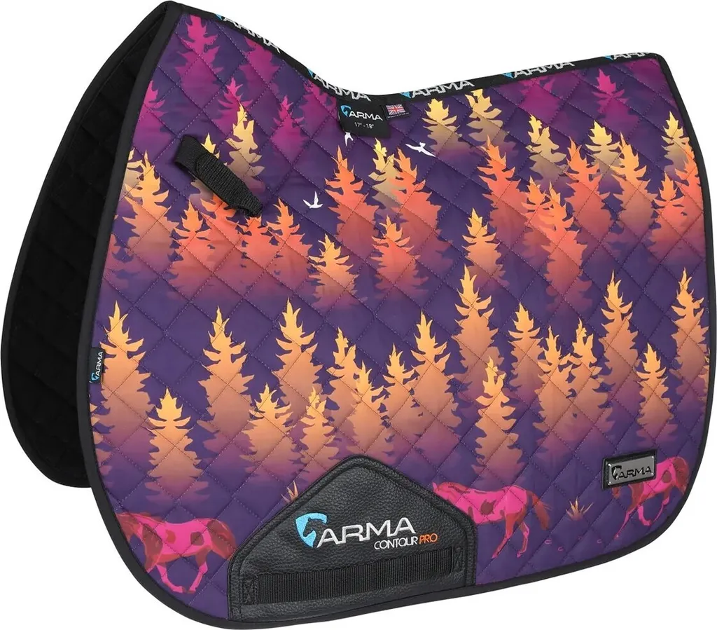 Tapis de selle violet ARMA pour le cross et la compétition XC (17-18 in)