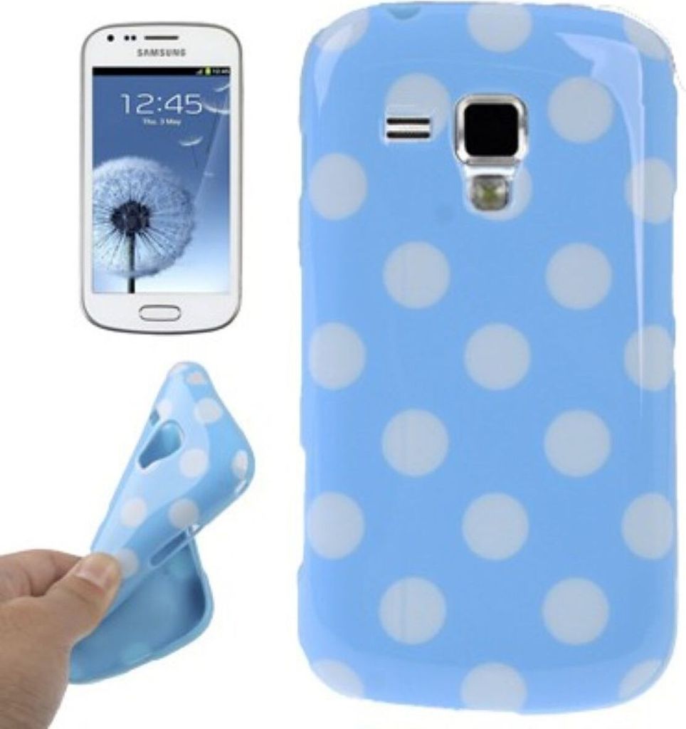 Schutzhülle TPU Punkte Case für Handy Samsung Galaxy S Duos S7562