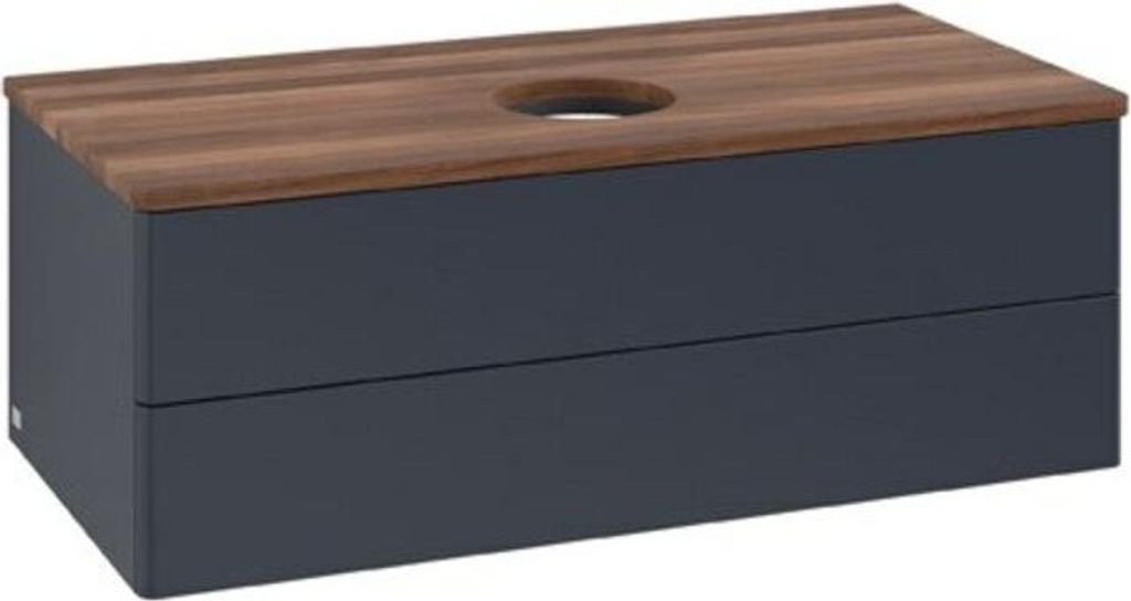 V&B Waschtischunterschrank ohne Frontstruktur Antao 100x36x50cm, WBP w. wal, md bl. m Lac