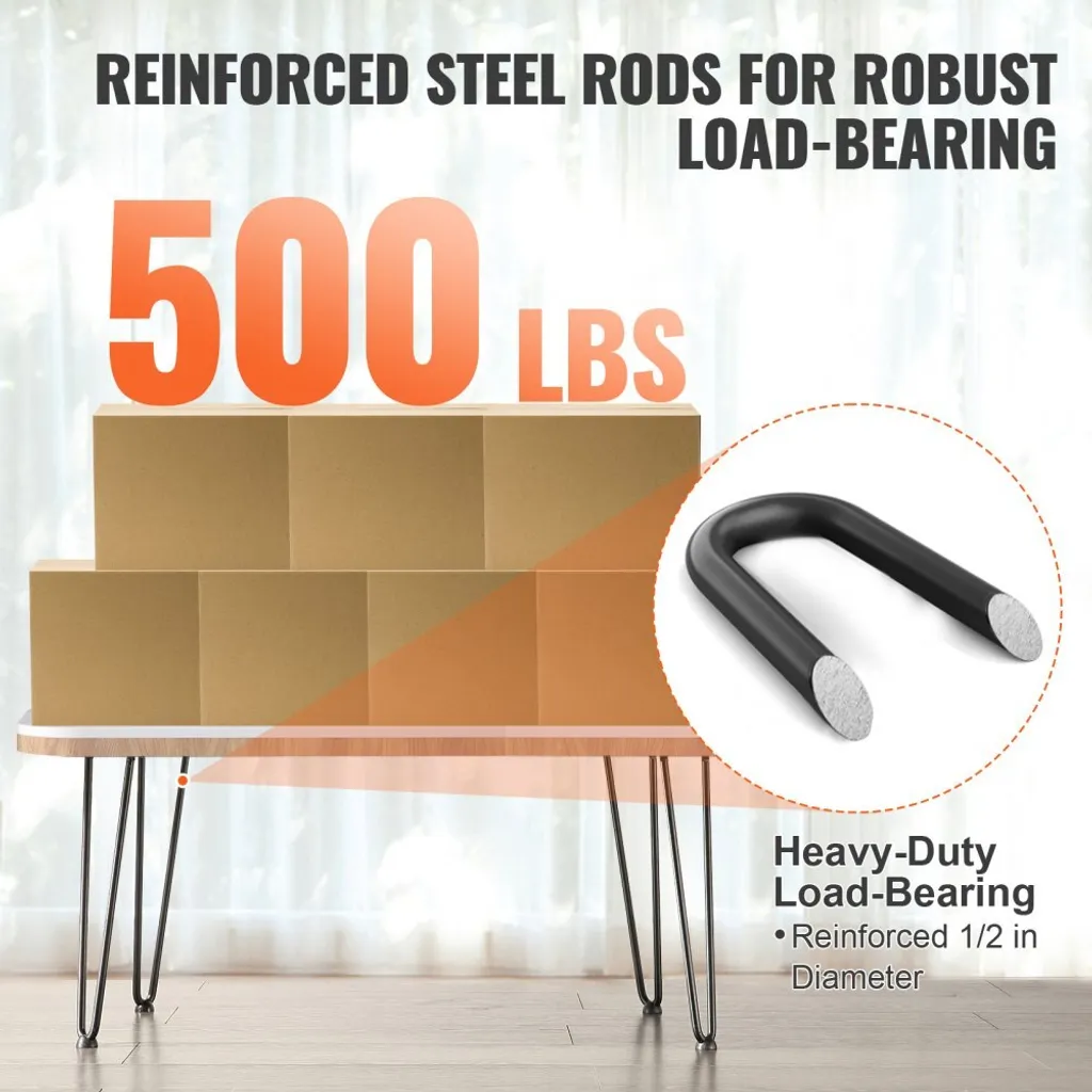 Pieds de Table Robustes 227kg - Solution Anti-Vibration pour Table DIY - 3