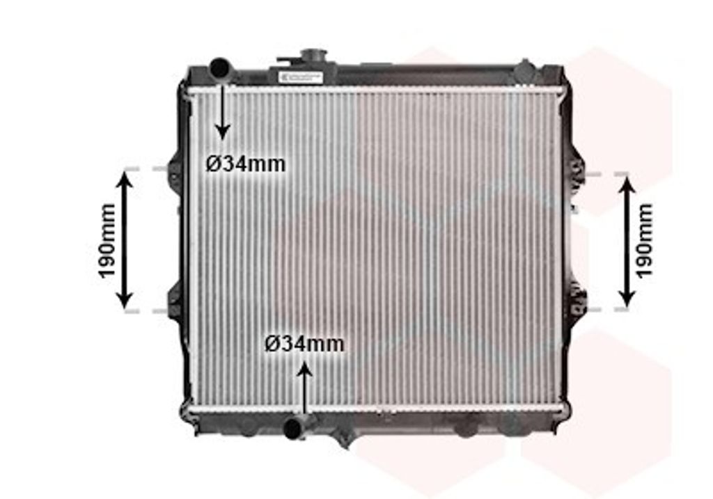 VAN WEZEL 53002492 Kühler Wasserkühler Motorkühler für TOYOTA HILUX VI Pick-up (N1)
