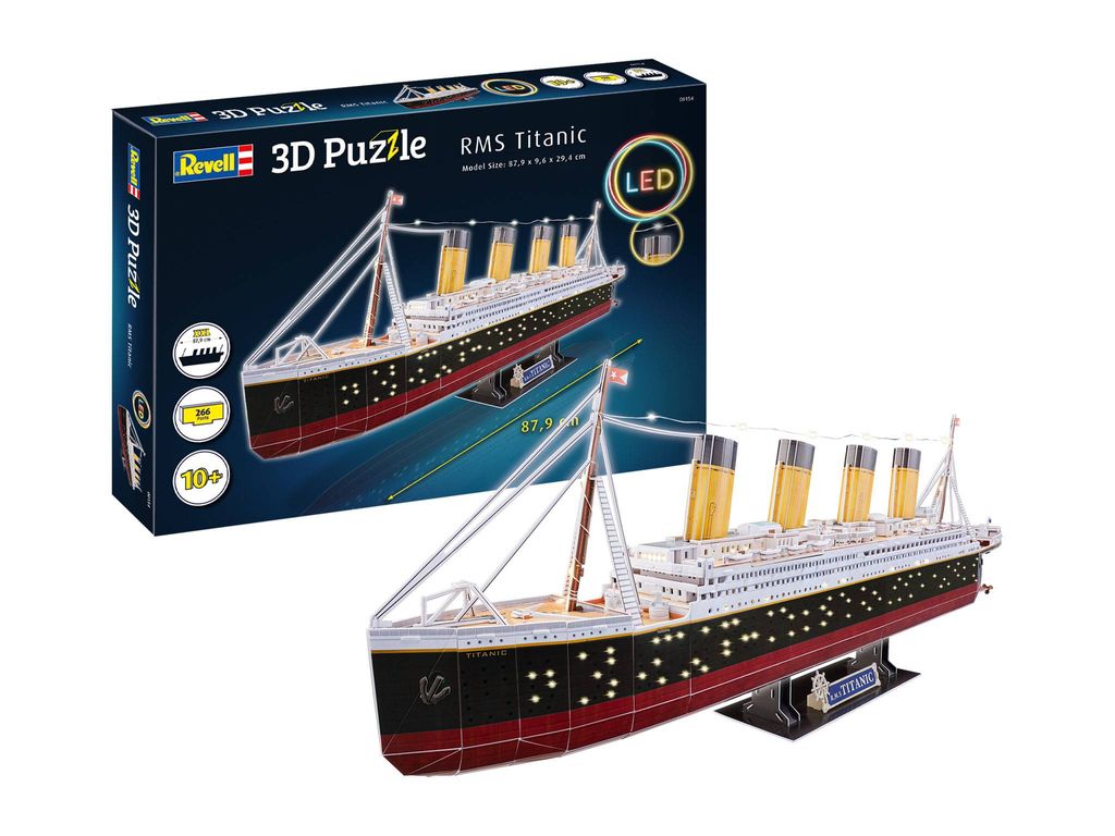 2 Modelle der Titanic Geschenkset Titanic Revell 172 Einzelteile 39 cm und 22 cm 