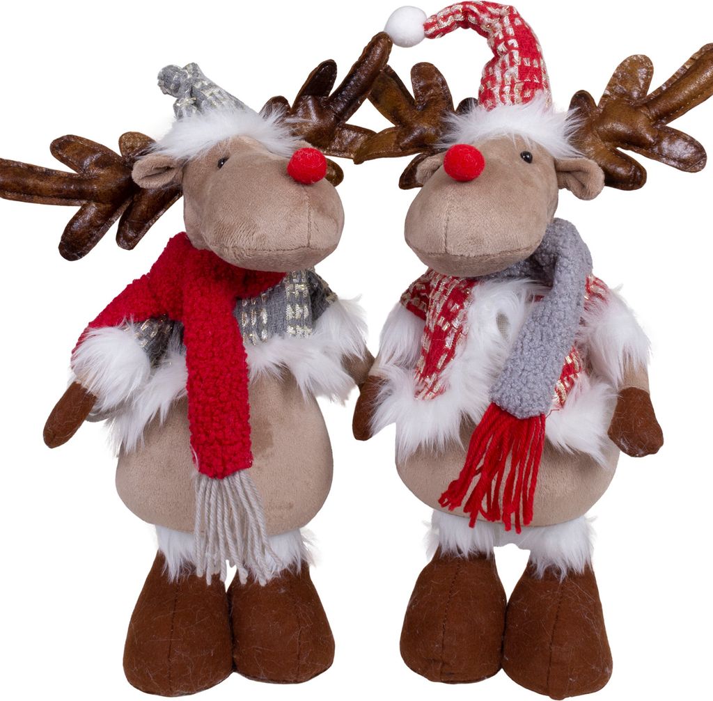 Elch 40cm (50cm) stehend, 2er Set Dekofigur Weihnachten Produktbild 