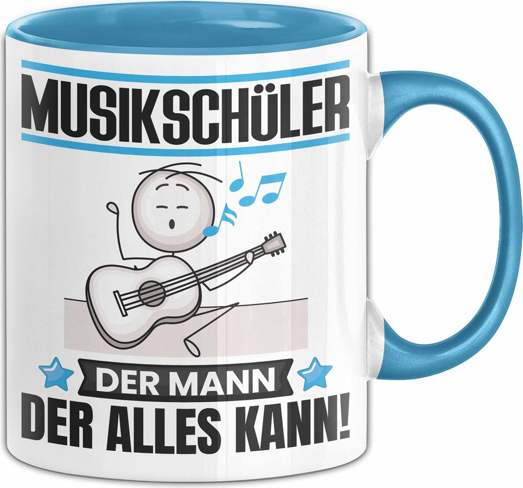 Musikschüler Tasse Geschenk für Musikschüler Der Mann Der Alles Kann Geschenkidee zum Geburtstag (Blau)