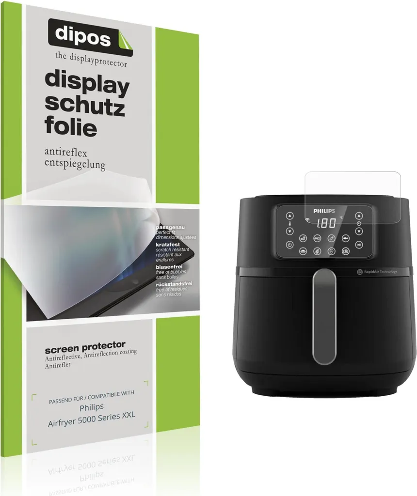 2x Protezione Schermo Antiriflesso per Philips Airfryer 5000 XXL dipos