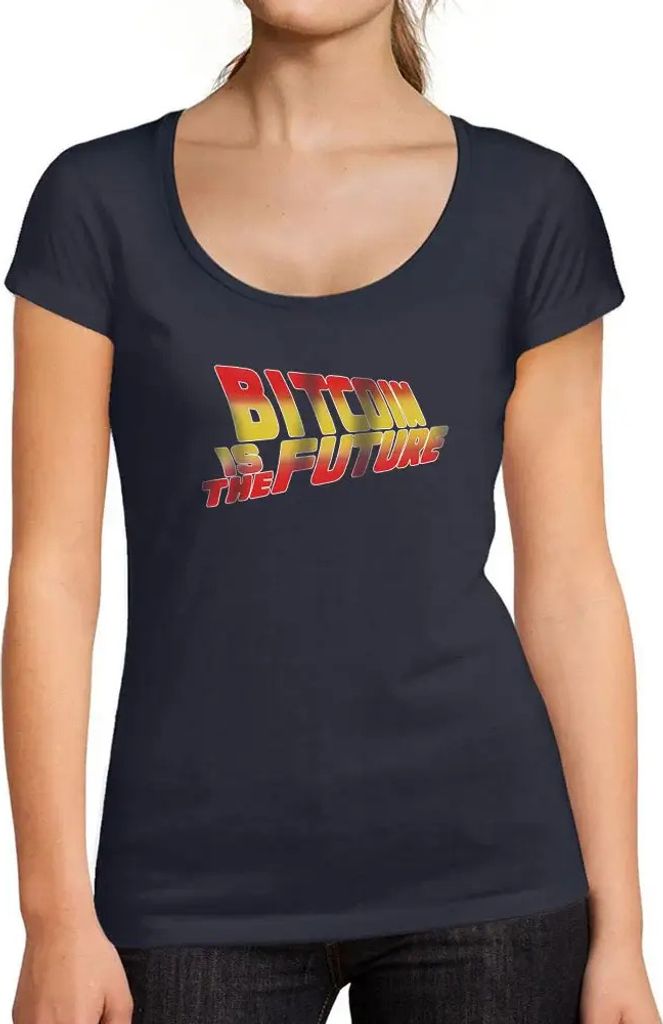 Damen Grafik T-Shirt Bitcoin ist die Zukunft Krypto hodl btc – Bitcoin Is The Future Crypto Hodl Btc – Öko-Verantwortlich Vintage Jahrgang Kur...