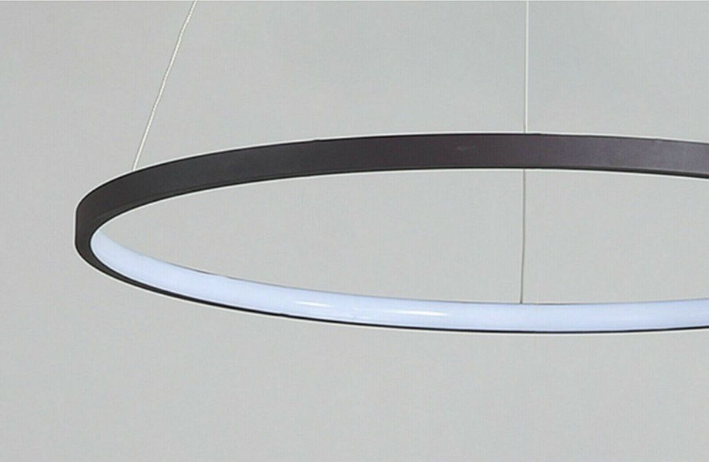 LED Ring Pendelleuchte 3 Farbe Dimmbar Modern Aluminium Produktbild 7