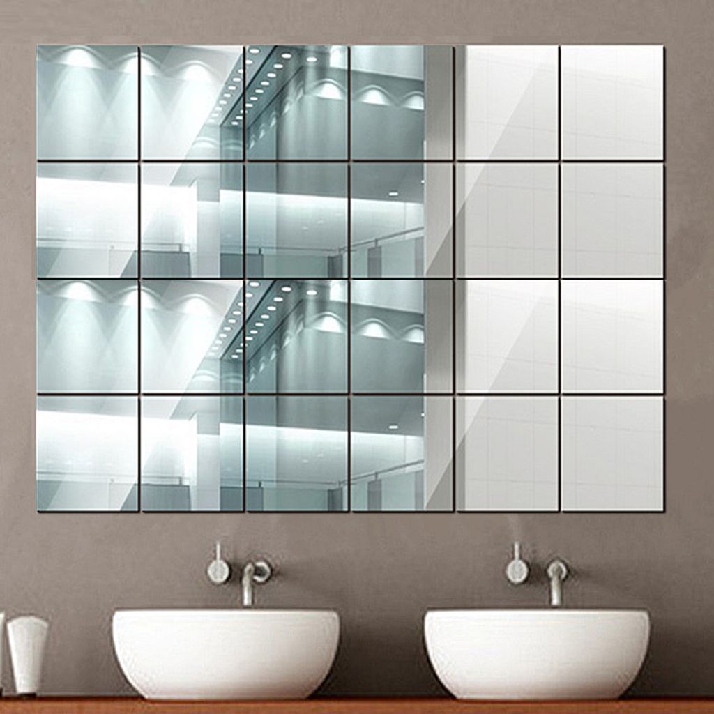 40X Spiegelfliesen Wandspiegel PVC