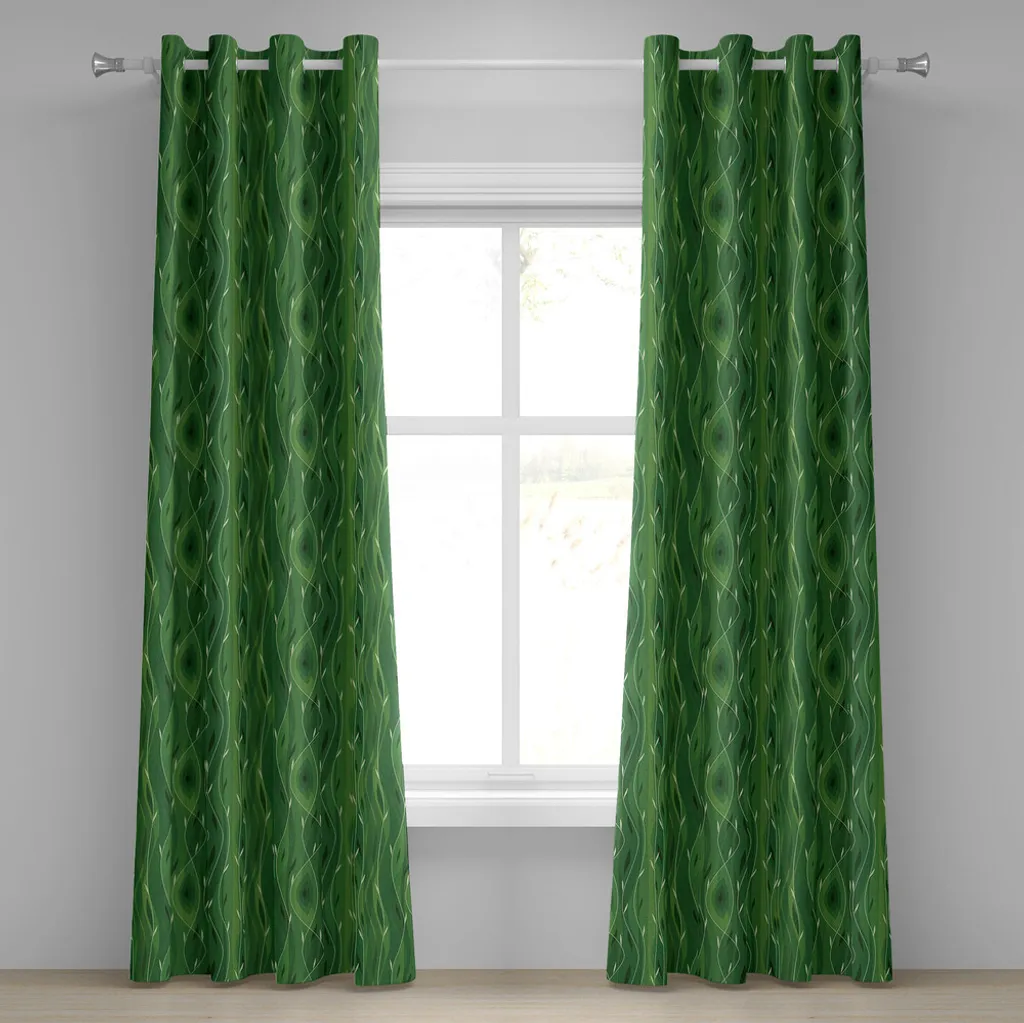Tende Retrò Verde Primavera ABAKUHAUS: Atmosfera Vintage Anni '70