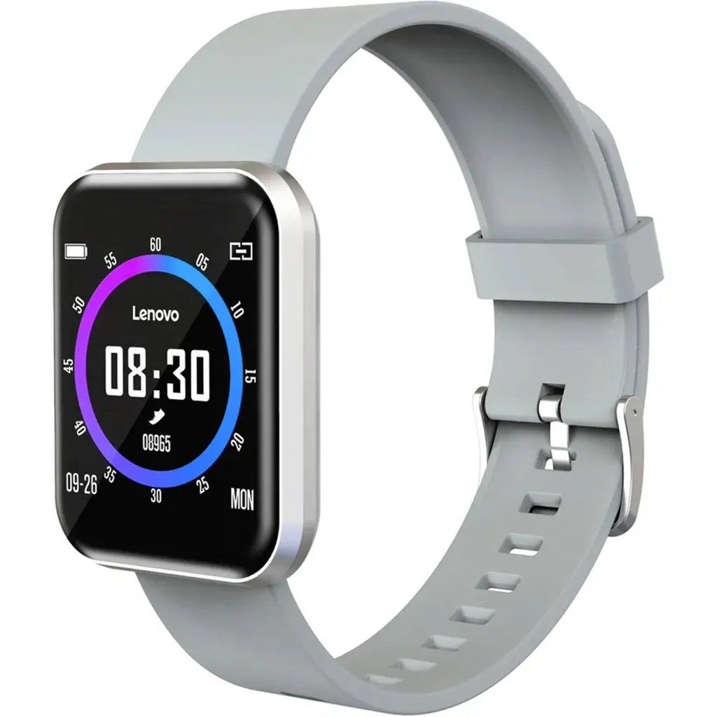Montre Connectée Lenovo E1 Pro Argent : Suivi Santé et Sport Complet