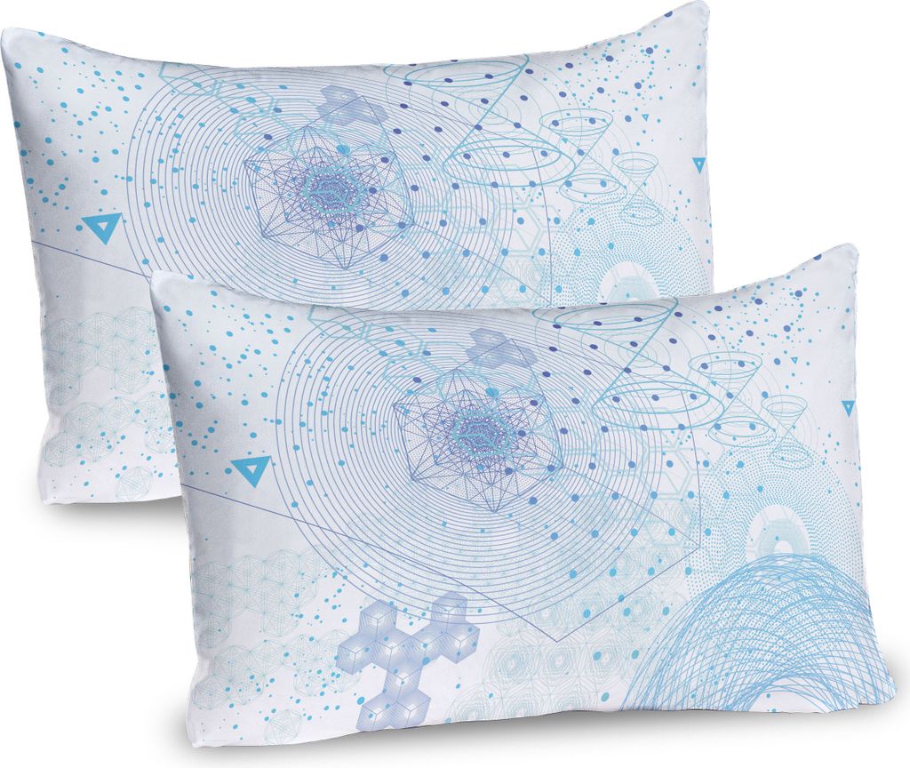 ABAKUHAUS Abstrakt Kissenbezug Packung mit 2, Modernes geometrisches Design Science Themed Artful Formen, Dekorativer Gedruckter Kissenbezug, 80x40...