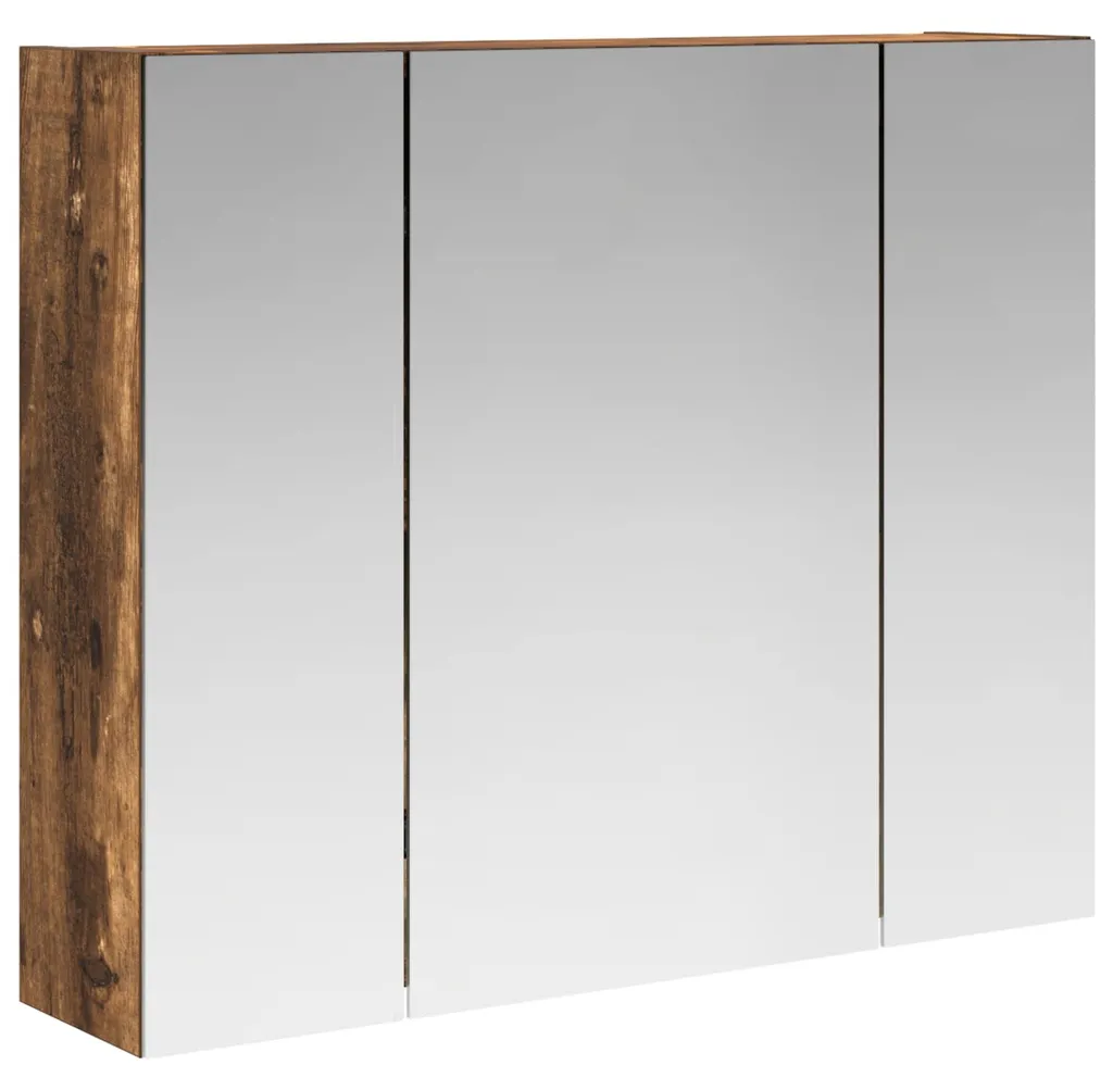 Armoire de toilette vidaXL miroir chêne fumé 60 cm - Rangement mural