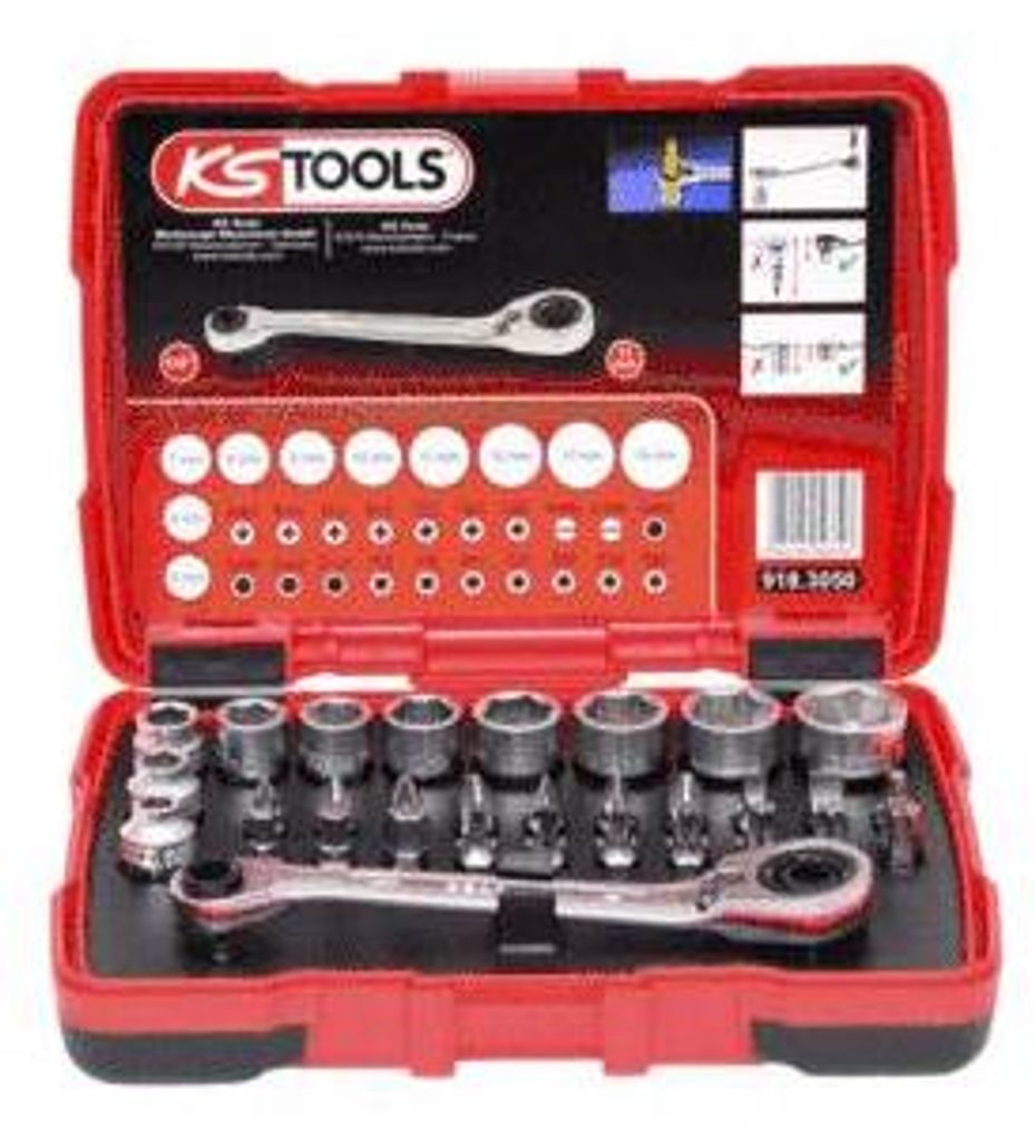 KS Tools 918.3050, Steckschlüssel-Satz, 31 Kopf/Köpfe, Produktbild 