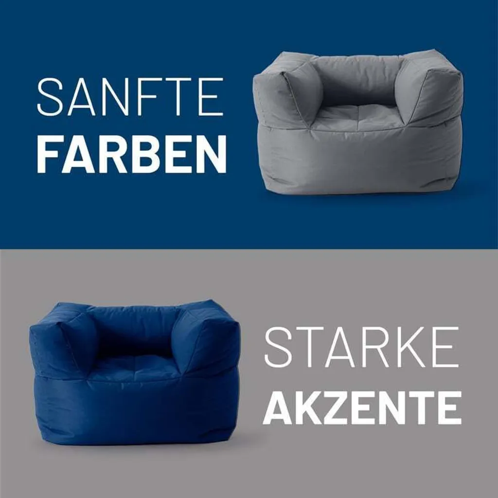 Pouf-Sofa 400 Litres Gris - Fauteuil Modulable à Haute Densité Lumaland - 8