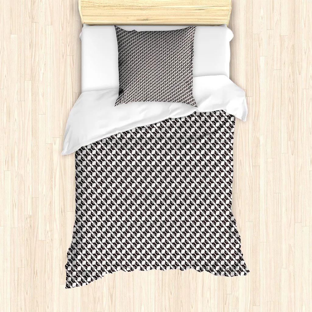 Set Letto ABAKUHAUS Esagoni Floreali Marrone: Stile e Microfibra