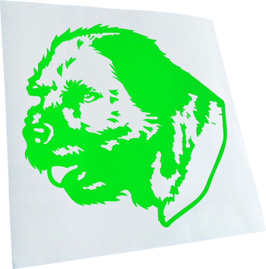Kiwistar - Autoaufkleber - Border Terrier Hund - Neongrün - 40x36cm - Aufkleber für Auto, Laptop, Fahrrad, LKW, Motorrad mehrfarbig JDM Decal Racing