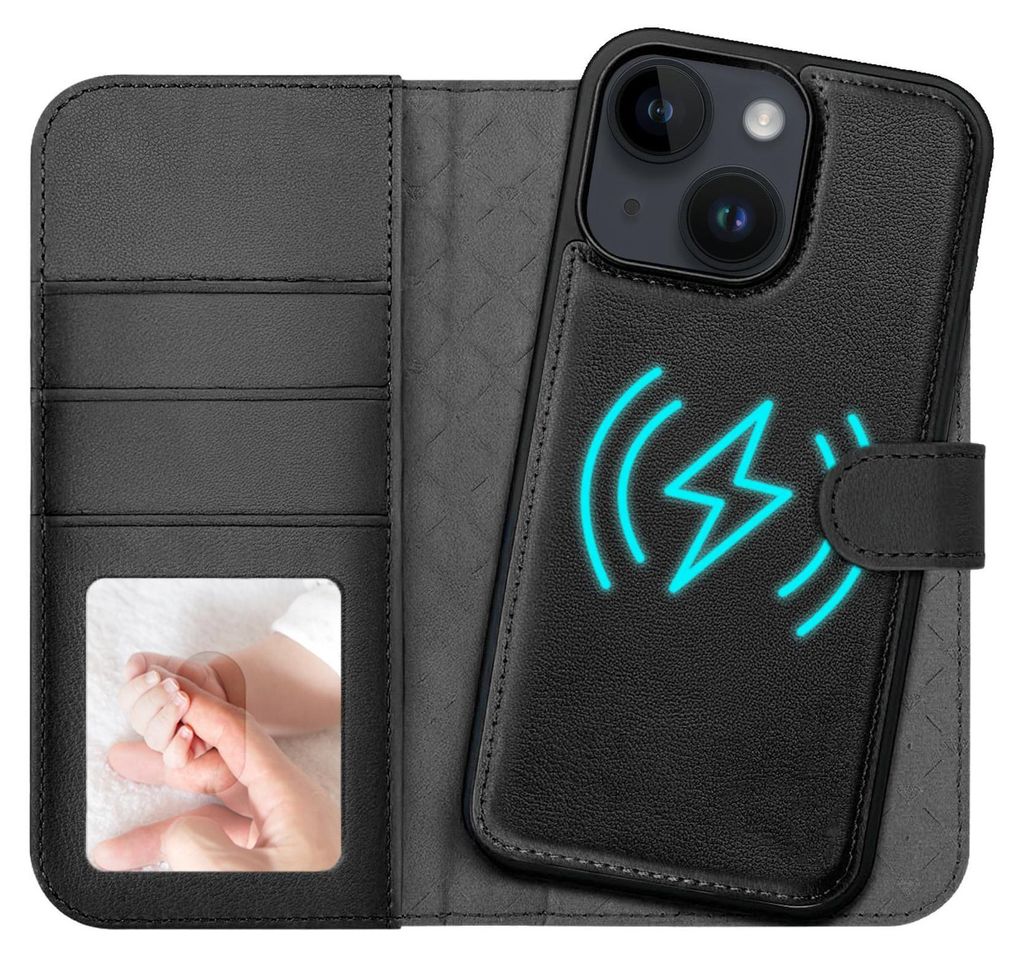 custodia magnetica 2in1 per iPhone 14 protezione RFID, Immagine del prodotto 