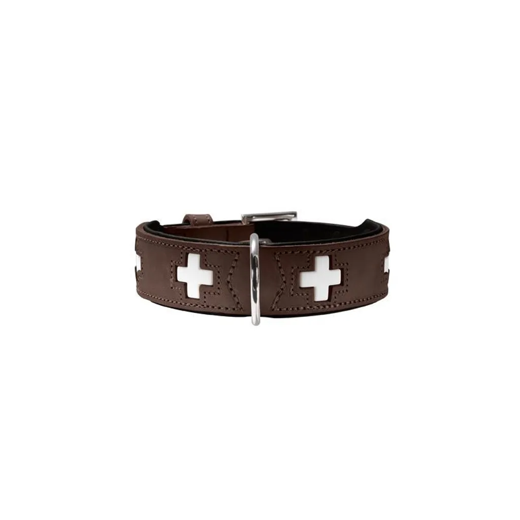 Collare per Cani Hunter Swiss Luxury - Marrone/Nichel Misura 55