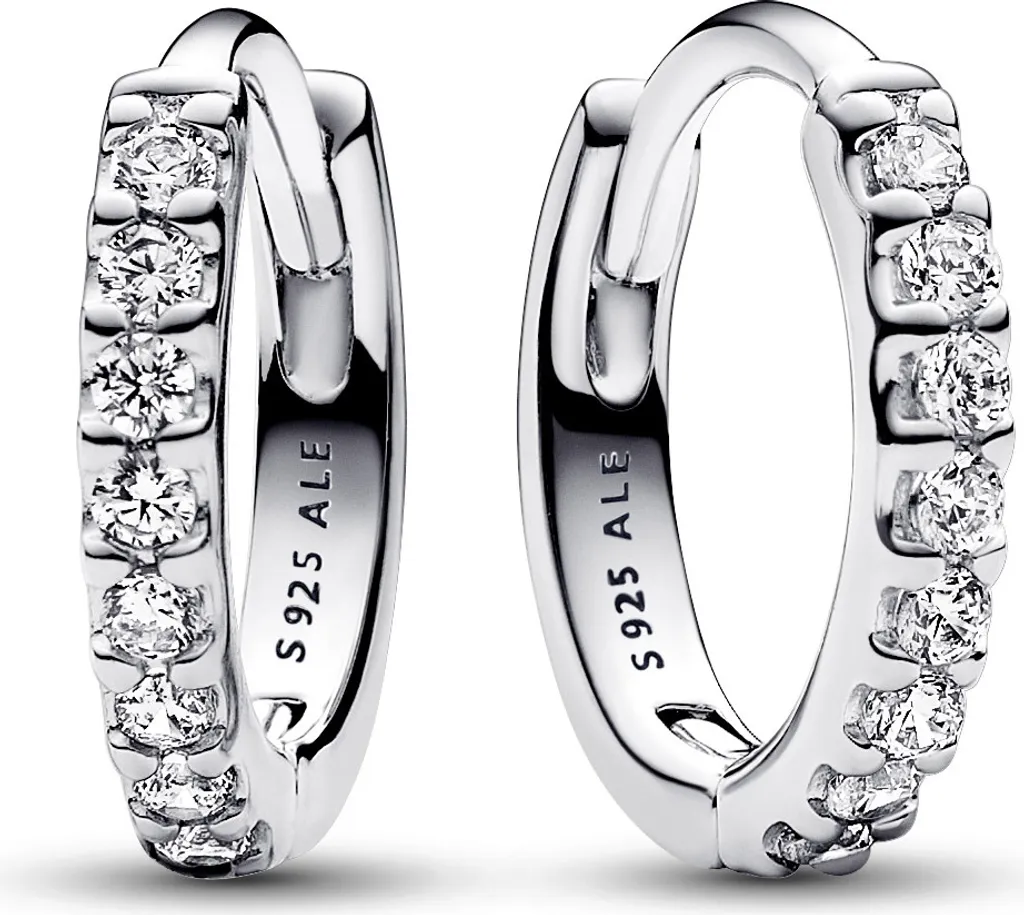 Boucles d'oreilles Pandora Sparkling Huggie Pavé de Cristaux Scintillants