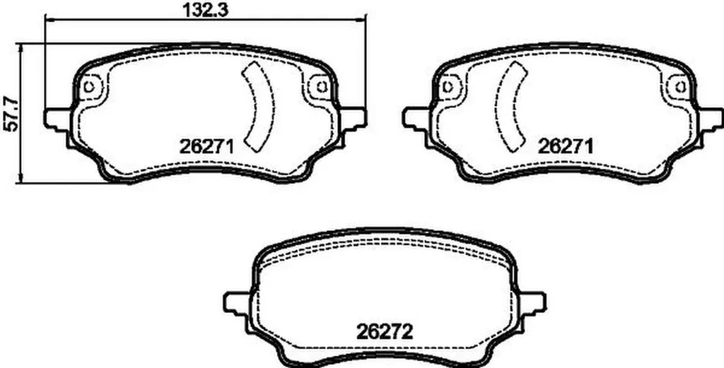 Jeu de plaquettes de frein avant pour FORD PUMA système HELLA PAGID 4pcs